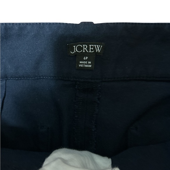 J.Crew Point Sur Navy Wide Leg Crop Pants Size 6P Petite High Rise - Picture 4 of 8